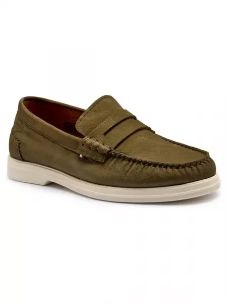 Tommy Hilfiger Bőr loafer cipők NUBUCK