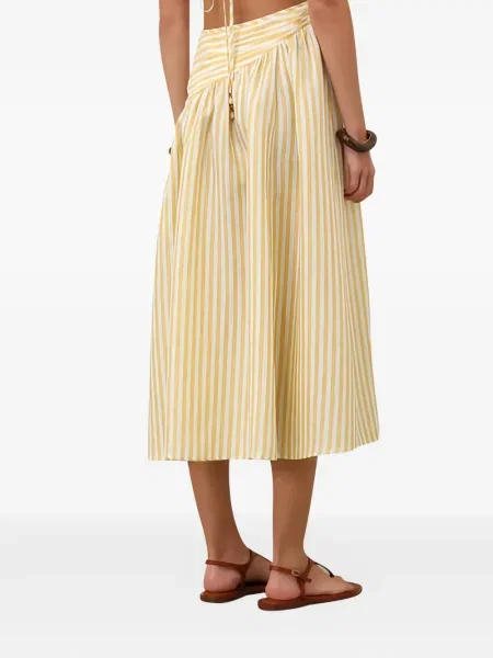 Rochie midi Zimmermann cu dungi de costum galben
