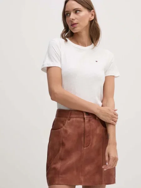 Тениска Tommy Hilfiger бежово