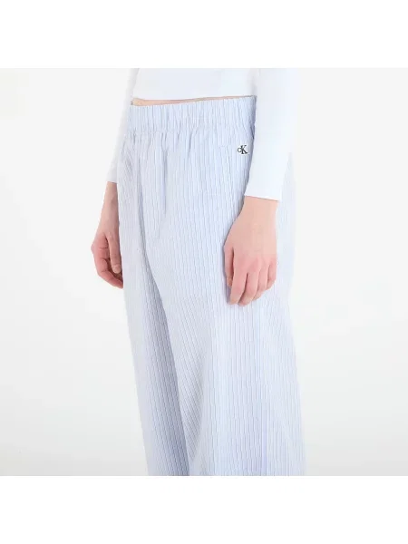Панталони Calvin Klein Jeans Poplin Ewaist Pull O Pants Blue S синьо