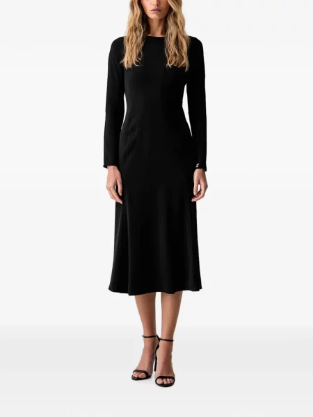 Lung rochie midi Armani Exchange negru
