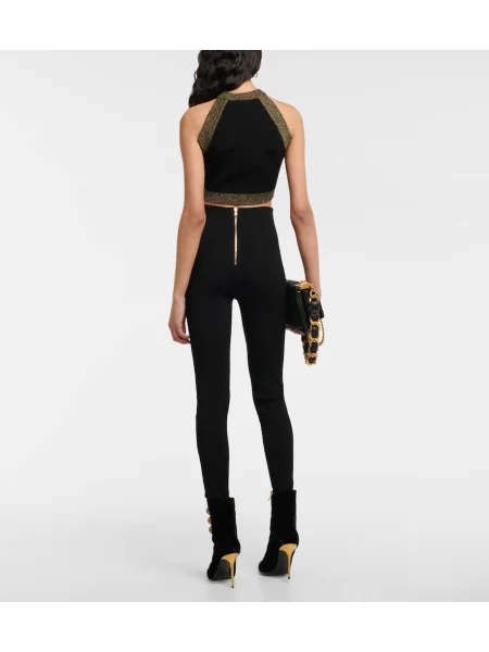 Cropp top Balmain tricotate negru