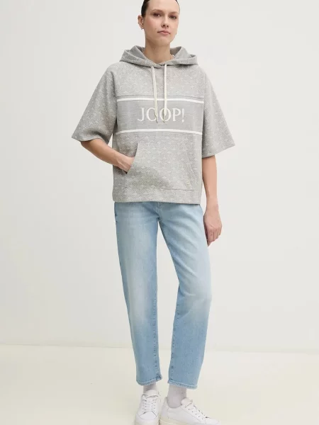 Кофта Joop! з капюшоном візерунок сірий