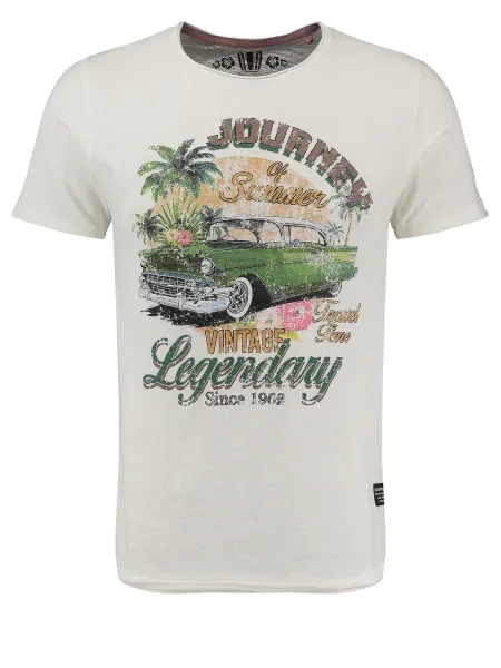 Key Largo Tricou JOURNEY crem / mai multe culori