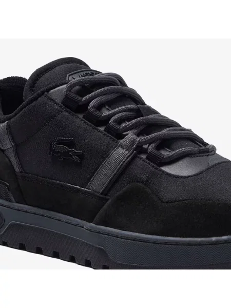 Lacoste Buty Zimowe T-Clip Z Materiału Tekstylnego I Skóry czarne