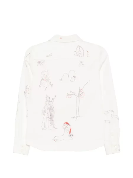 Lung geacă Mm6 Maison Margiela cu imagine alb
