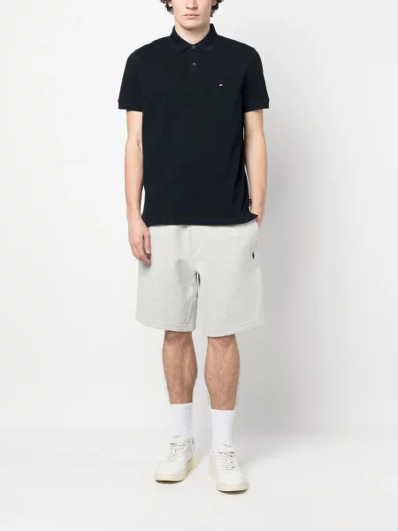 Lanene čarape Polo Ralph Lauren s vezicama niski struk crna