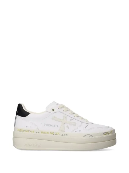 Sneakerși Premiata cu platformă alb