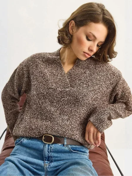 Bianco Lucci Svetr Pullover mokka