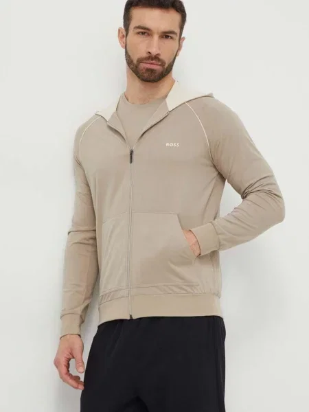 Geacă Boss cu glugă bej