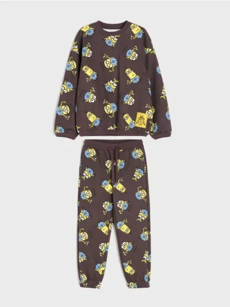 Sinsay Tepláková souprava: mikina a kalhoty Minions šedá