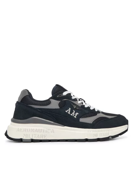 Sneakersy Aeronautica Militare Tmavomodrá