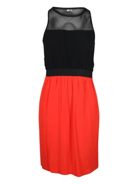 Sukienka midi Sandro do kolan garniturowa czerwona