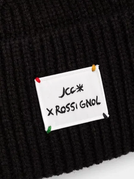 Шапка з домішкою вовни Rossignol з товстого трикотажу чорний