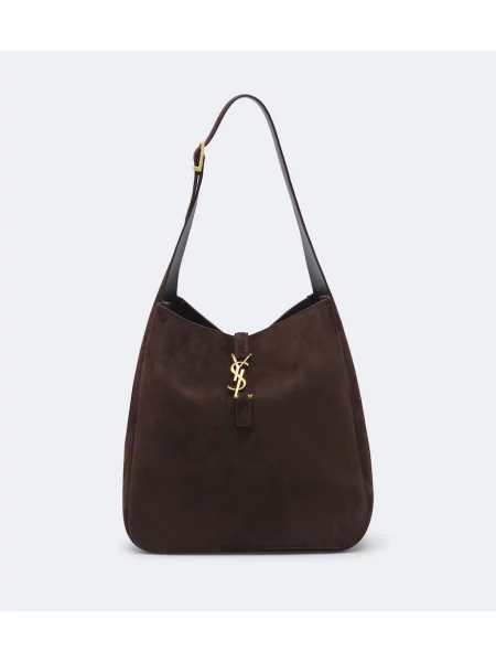 Geantă Saint Laurent din piele de căprioară maro