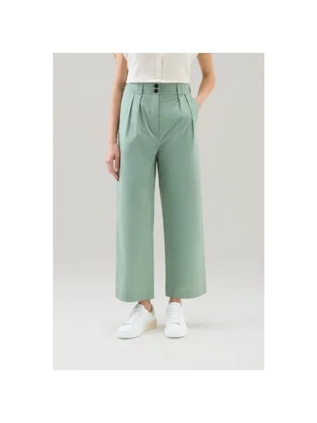Spodnie Woolrich zielone