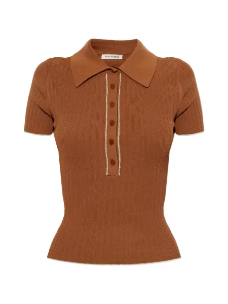Tricou polo By Malene Birger tricotate maro