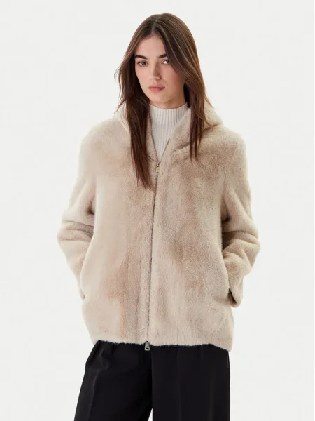 Dixie Кожено палто бежов