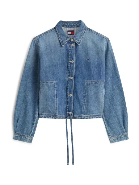 Tommy Jeans Geacă de primăvară-toamnă denim albastru