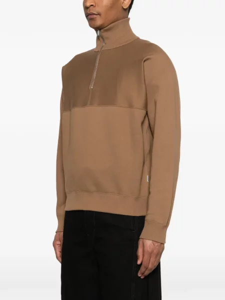 Hanorac cu fermoar Jil Sander maro