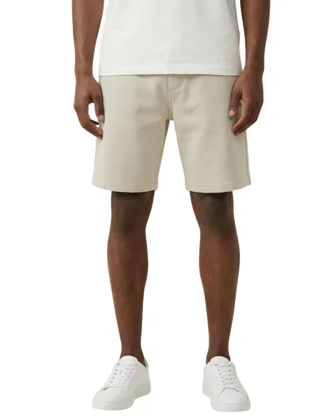 Melanžové bermudy Calvin Klein bílé