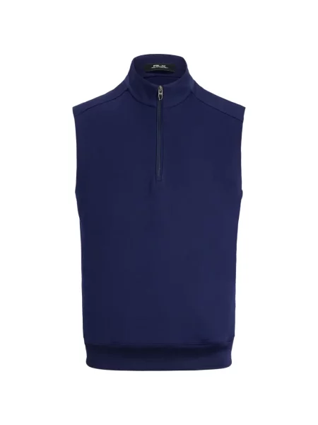 Vestă Rlx Ralph Lauren de jumătate de fermoar albastru