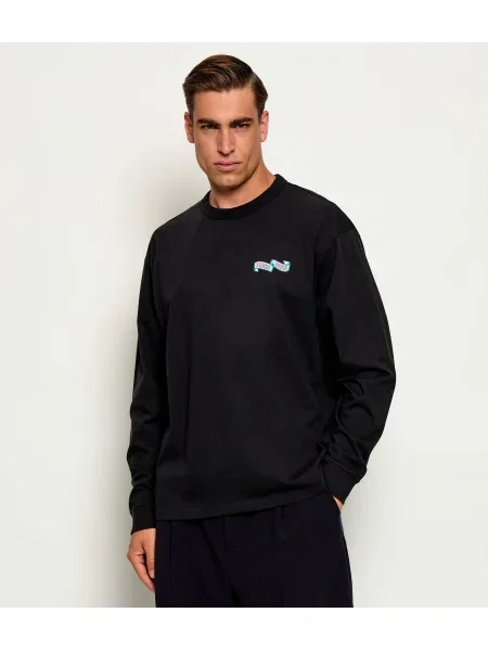 Tricou cu mânecă lungă Kenzo cu dungi de tigru negru