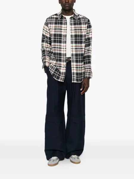 Cămașă Portuguese Flannel în carouri de flanelă negru
