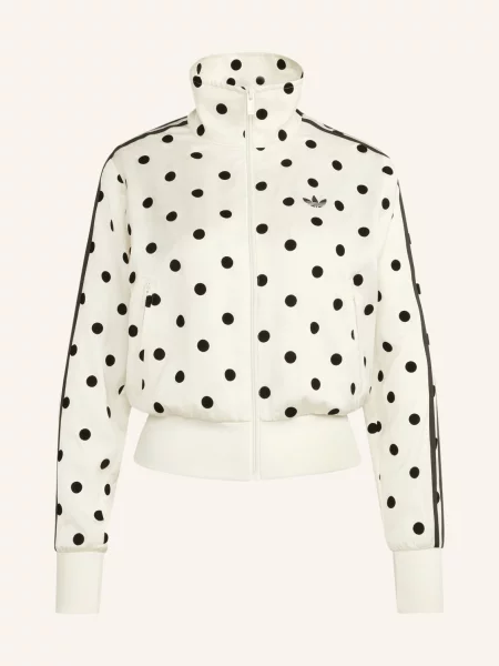 Adidas Originals Saténová Bunda Satin Polka Dots / černá bílá