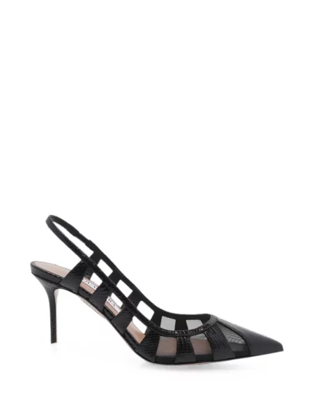Pantofi cu toc Aquazzura plasă alb