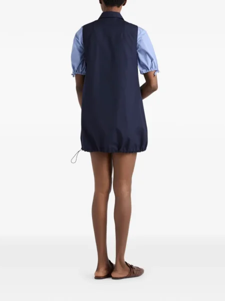 Rochie mini Prada din poplin de costum mini albastru