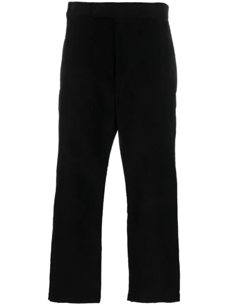 Pantaloni Thom Browne de catifea cord cu dungi negru