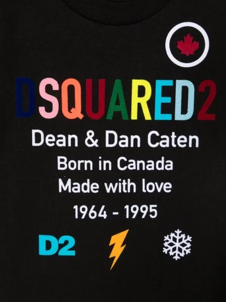 Dětské tričko Dsquared2 černé
