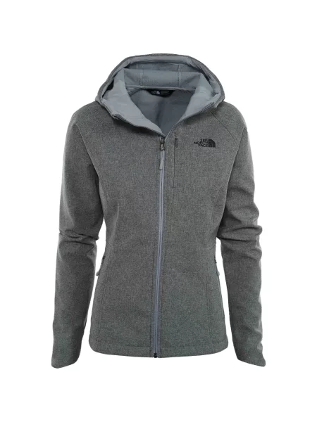 Geacă The North Face cu glugă gri