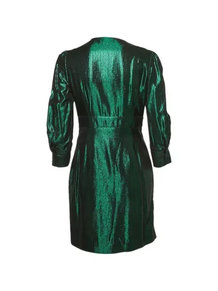 Rochie mini Maje cu model herringbone verde