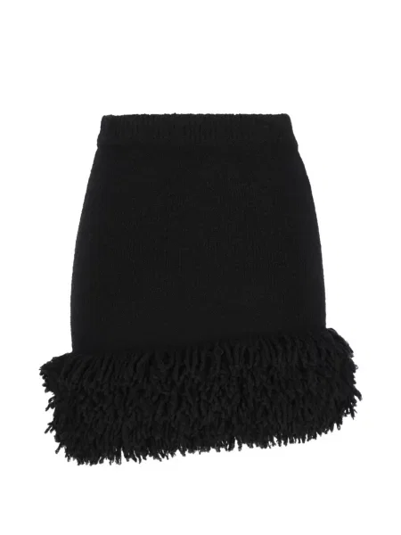 Fusta mini Loewe cu franjuri asimetrică negru