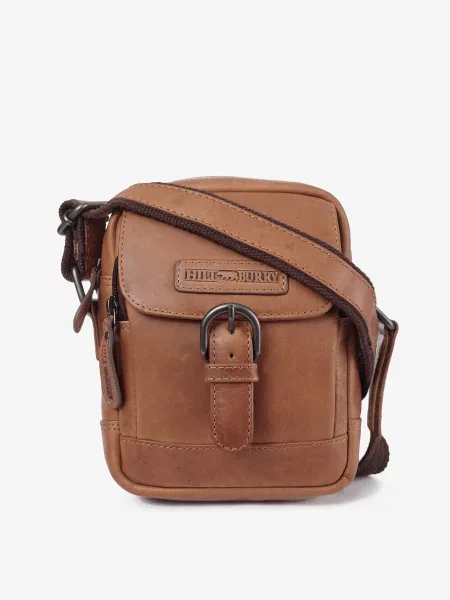Кожаная сумка кросс-боди Hill Burry коричневая