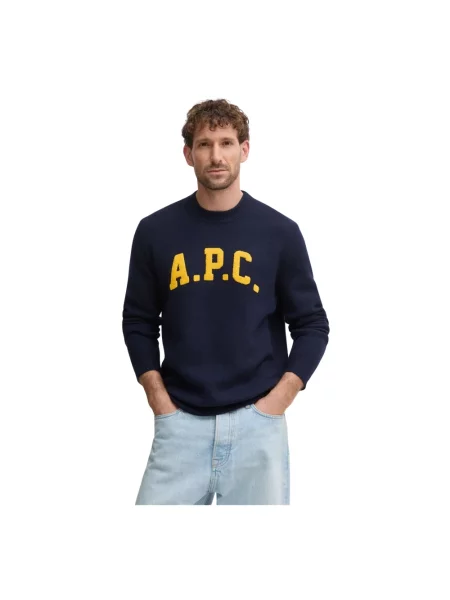 Sweter A.p.c. wełniany niebieski