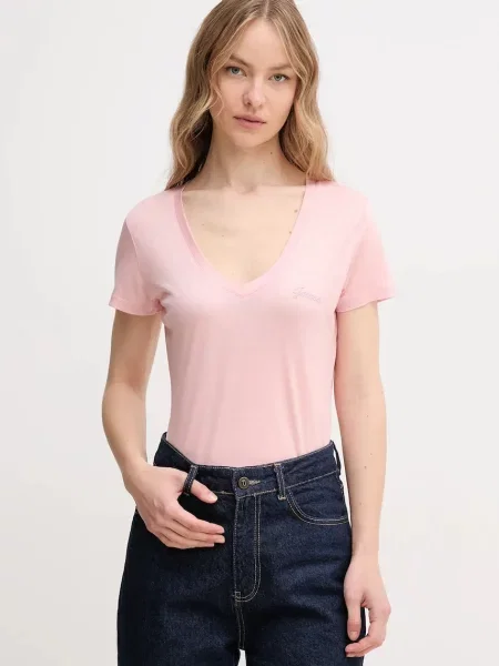 Тениска Guess дамска розово