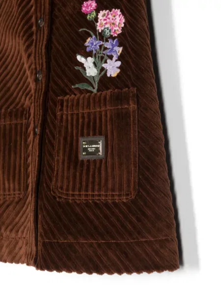 Sukienka dziecięca Dolce And Gabbana brązowa