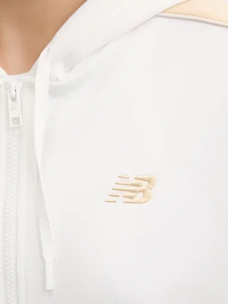 New Balance melegítőfelső kapucnival női Interlock Full Zip bézs