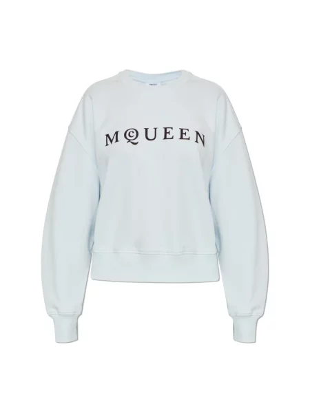 Bluza Alexander Mcqueen z logo niebieska