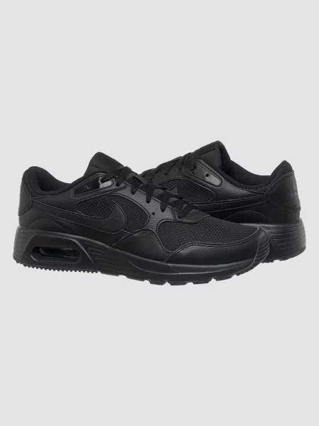Кожаные кроссовки Nike Air Max черные