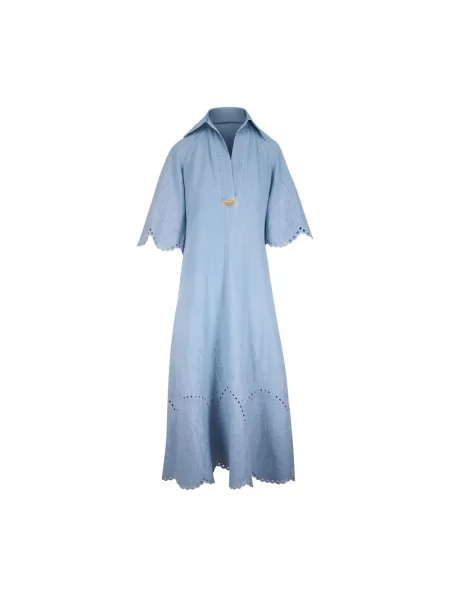 Sukienka midi Zimmermann do kolan niebieska