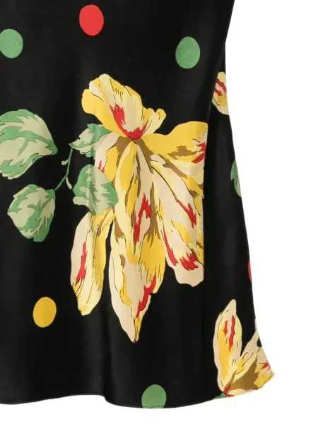 Rochie midi Awama cu model floral cu imagine negru
