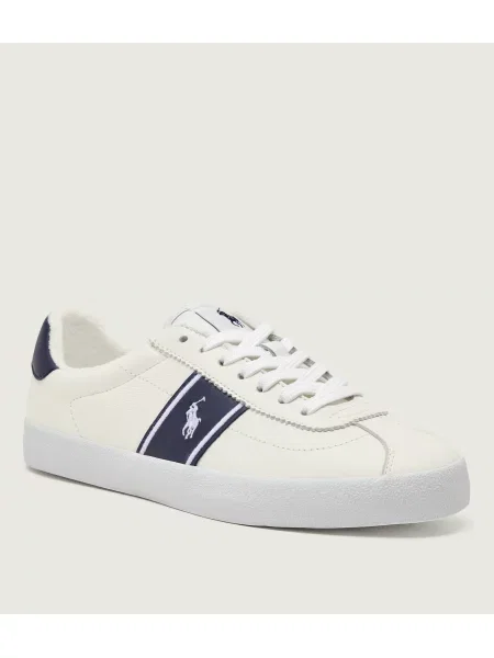 POLO RALPH LAUREN Teniși din piele Court VLC alb