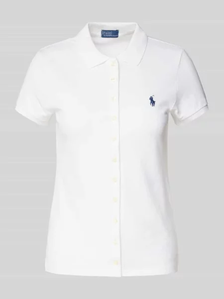 Koszulka polo z listwą guzikową Polo Ralph Lauren biała