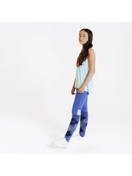Legginsy jeździeckie dla dzieci niebieskie