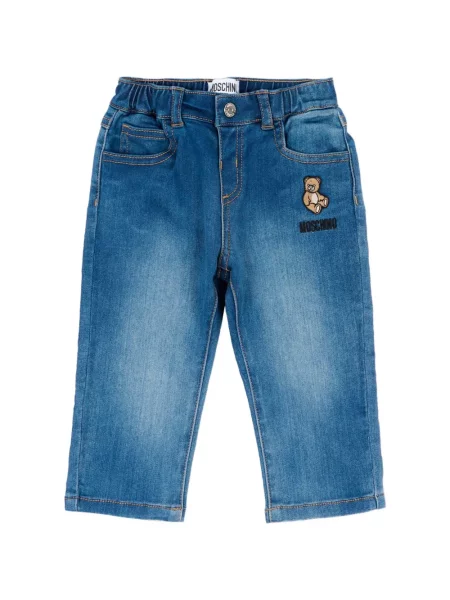 Jeansy dziecięce Moschino niebieskie