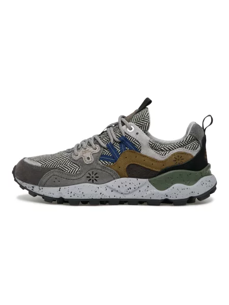 Sneakersy Flower Mountain zamszowe w kwiatki szare